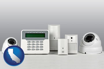 home alarm system - with California icon