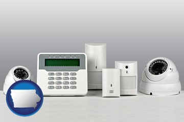 home alarm system - with Iowa icon
