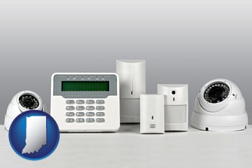 home alarm system - with Indiana icon