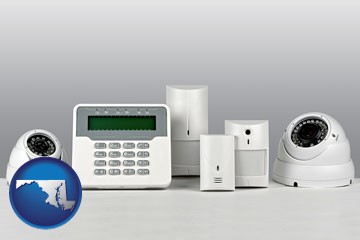 home alarm system - with Maryland icon