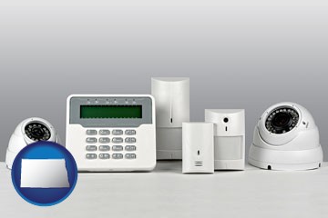 home alarm system - with North Dakota icon