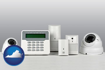home alarm system - with Virginia icon