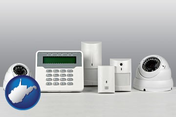 home alarm system - with West Virginia icon