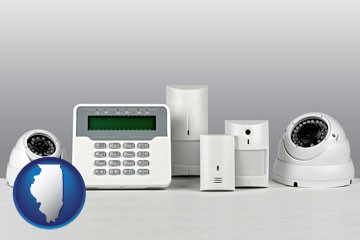 home alarm system - with Illinois icon